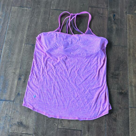 Lululemon Women's Size 10 Lighten Up Tank Pink Purple Built in‎ Bra - Picture 10 of 11
